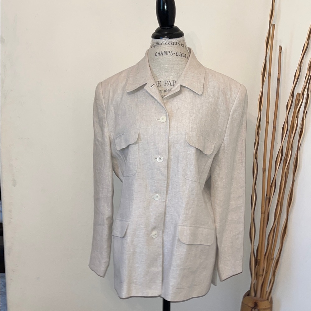 Talbots Cream Linen Women's Blazer